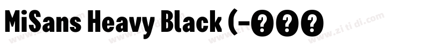 MiSans Heavy Black (字体转换